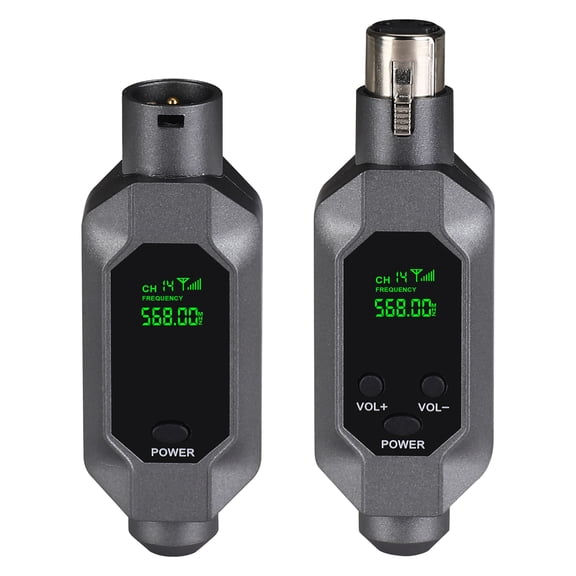 HUISZJ Wired to Wireless Microphone Converter, Play Wireless XLR Transmitter, Dynamic Mics Mixer Karaoke Speech