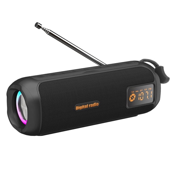 HUISZJ Wireless BT Speaker, Portable Radio, Rechargeable AM FM Radio for Home Kitchen Outdoor