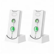 HUISZJ Wireless Intercom System 2 Way Wireless Intercom System with Charging Base Voice Intercom White