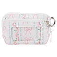 thumbnail image 1 of HUISZJ Wristlet Wallet, White Bowknot Wallet with Coin Zipper, Pocket Keychain Wristlet Wallet for Work Travel Outdoor, 1 of 4