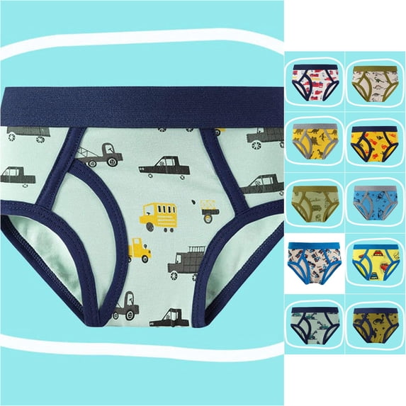 HUITKMM Boys Briefs Underwear Cotton Cartoon Toddler Boy