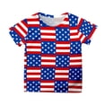 thumbnail image 1 of HUITKMM Boys' Fashion Summer Toddler Boys Girls Independence Day Short Sleeve Prints T Shirt Tops Clothes, 1 of 4