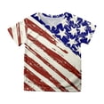 thumbnail image 1 of HUITKMM Boys' Fashion Summer Toddler Boys Girls Independence Day Short Sleeve Prints T Shirt Tops Clothes, 1 of 4