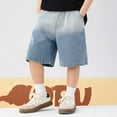 thumbnail image 1 of HUITKMM Boys Shorts Boy's Casual Straight Leg Jeans Loose Denim Short Pants with Pockets, 1 of 7