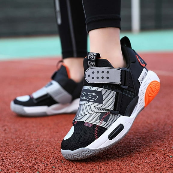 HUITKMM Boys Sneakers for Kids Lightweight Breathable Athletic Shoes for Daily Casual Sports and Basketball Training Unisex Children Sneakers Age 5 13 Durable Comfortable Footwear