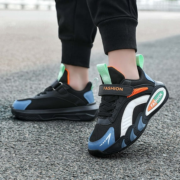 HUITKMM Boys Sneakers for Kids Lightweight Breathable Mesh Running Shoes Soft Sole Comfortable Athletic Footwear for Daily Casual Sports and Outdoor Activities