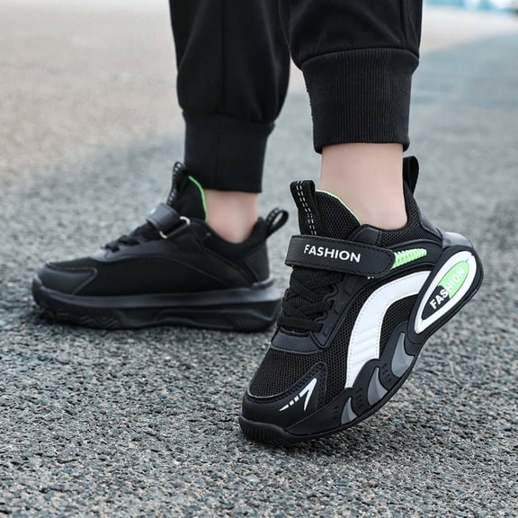 HUITKMM Boys Sneakers for Kids Lightweight Breathable Mesh Running Shoes Soft Sole Comfortable Athletic Footwear for Daily Casual Sports and Outdoor Activities