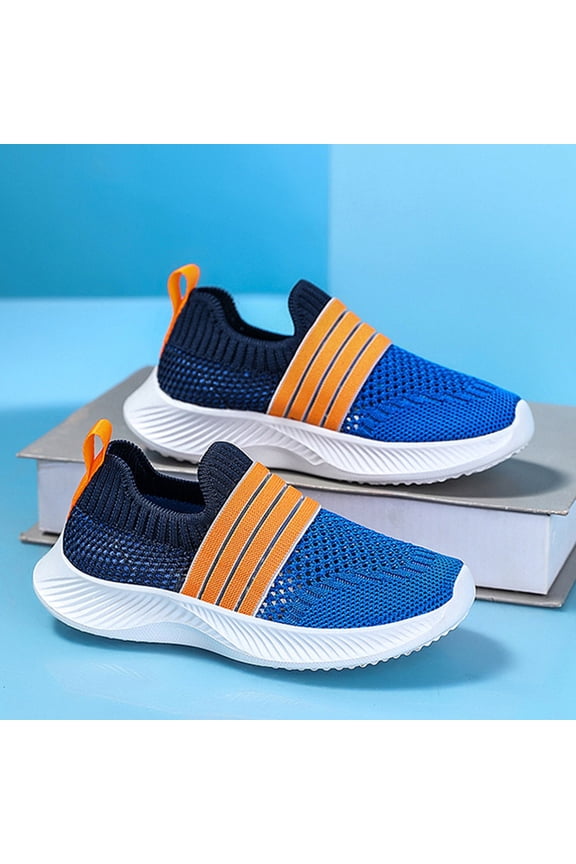 Children's Lightweight Breathable Sports Shoes Lace Up Running Sneakers