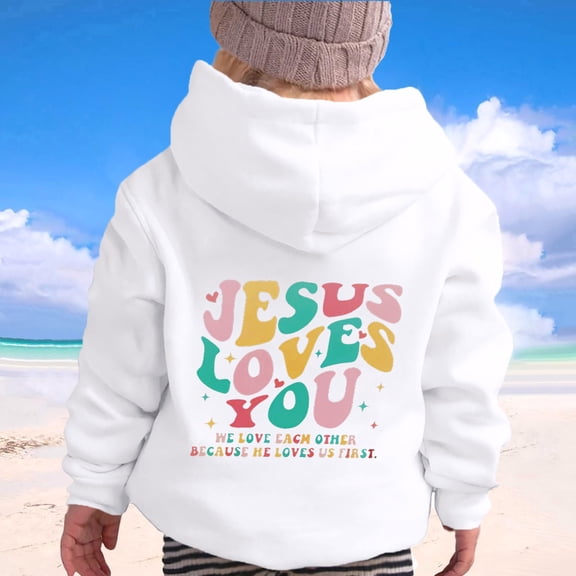 HUITKMM Girl You Casual Loose Fit Letter Print Hooded Sweatshirt with Front Pocket for Everyday Wear