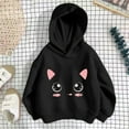 thumbnail image 1 of HUITKMM Girls Casual Cartoon Animal Print Hooded Pullover Sweatshirt Sports Tracksuit Top, 1 of 2
