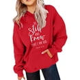 thumbnail image 1 of HUITKMM Girls Casual Hooded Pullover Sweatshirt with English Letter Print and Pocket Decoration for Winter Fashion, 1 of 3