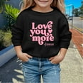 thumbnail image 1 of HUITKMM Girls Crewneck Printed Long Sleeve Sweatshirt Soft Casual Pullover Top for Everyday Wear, 1 of 3
