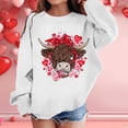 thumbnail image 1 of HUITKMM Girls Fashion Casual Round Neck Long Sleeve Valentine Printed Sweater Top for Kids 4551, 1 of 3