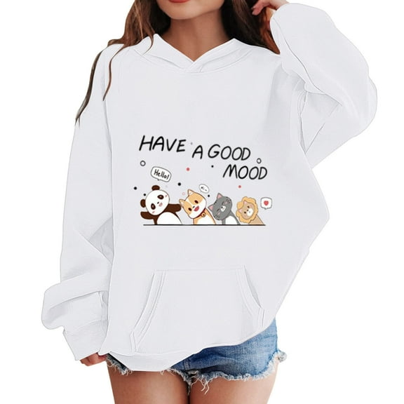 HUITKMM Girls Hooded Pullover Sweatshirt for Outdoor Winter Activities Cozy Warm Kids Hoodie with Pockets Ages 4-14 Years