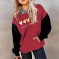 thumbnail image 1 of HUITKMM Girls Long Sleeve Hooded Sweater with Printed Letter Design for Children Casual Wear, 1 of 3