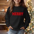 thumbnail image 1 of HUITKMM Girls Long Sleeve Letter Print Sweatshirt Pullover Top Casual Crewneck Hoodie for Children, 1 of 3
