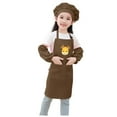 thumbnail image 1 of HUITKMM Girls Shirts Kid Art Smock Apron with Sleeve and Hat Three Piece Set for Children Printed Artist Painting Aprons Smocks with Long Sleeve, 1 of 3