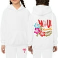 thumbnail image 1 of HUITKMM Girls Unisex Two Piece Hooded Tracksuit Set Casual Kids Pullover Hoodie and Sweatpants Outfit for Fall Winter, 1 of 3