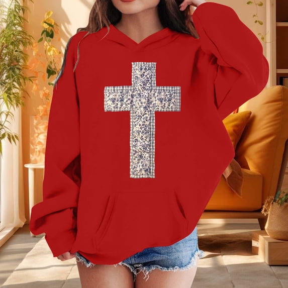HUITKMM Girls Winter Casual Round Neck Letter Print Pullover Hoodie Sweatshirt for Outdoor Activities and Daily Comfort Wear