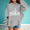 thumbnail image 1 of HUITKMM Girls Winter Hooded Pullover with Pocket Soft Cozy Casual Sweatshirt for Outdoor Activities Age 4 14 Years, 1 of 3