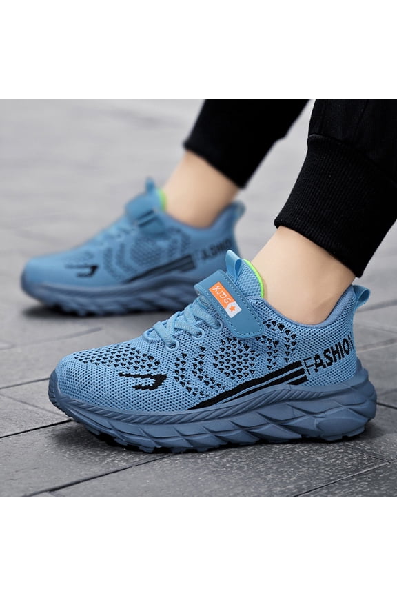 Kids Breathable Mesh On Sneakers Lightweight Boys Sports Shoes for Indoor Outdoor Training Tennis Running Active Play 266