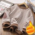 thumbnail image 1 of HUITKMM Kids Hoodie Boys Girls Classic Striped Sweatshirt Crew Neck Long Sleeve Thick Warm Shirt Casual Pullover Tops Sweater, 1 of 2