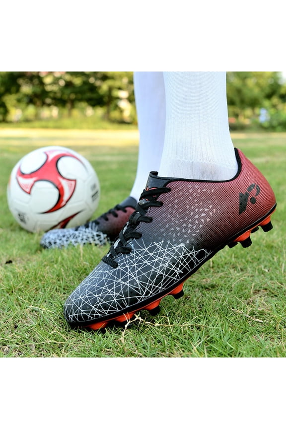 Outdoor Firm Ground Kids Soccer Cleats Athletic Football Shoes for Boys and Girls Training Toddler Big Kid