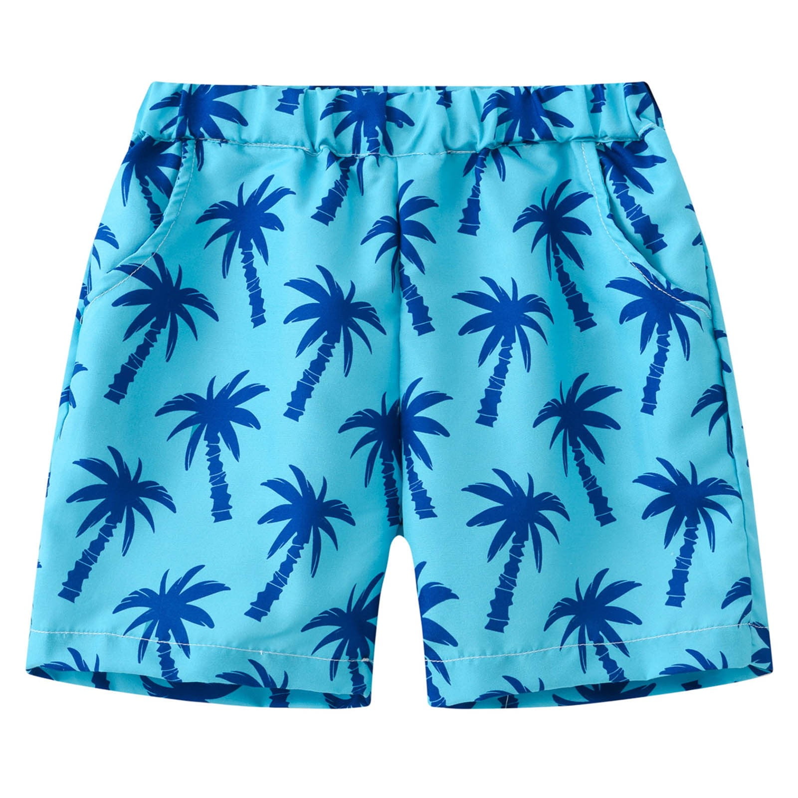 HUITKMM Shorts for Boys New Boys' P Tree Print Swim Trunks