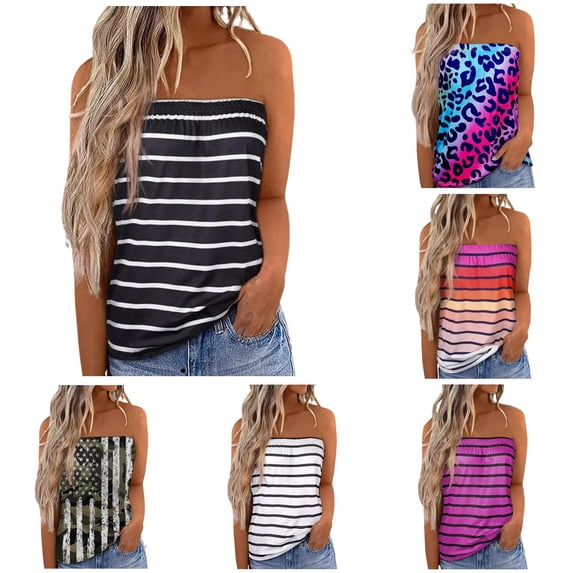 HUITKMM Tank Tops with Built in Bras Tops Tube Top with Built in Bra Womens Tank Tops Loose Fit Size M
