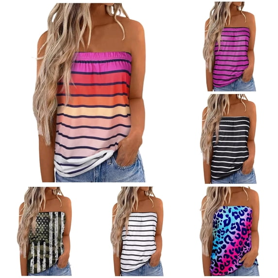 HUITKMM Tank Tops with Built in Bras Tops Tube Top with Built in Bra Womens Tank Tops Loose Fit Size S