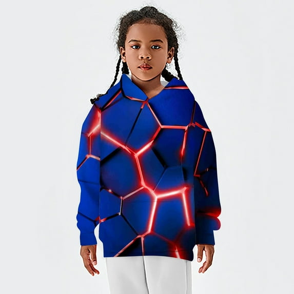 HUITKMM Toddler Boy Winter Clothes Hoodie Boy Teen Cartoon Print Tops Sweatshirts Kids Pullover 3D with Pocket Girl Boys Tops Toddler Hoodie