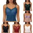thumbnail image 1 of HUITKMM Womens Lace Racerback Tank Top Removable Pads Wireless Bra Cami Size M, 1 of 7