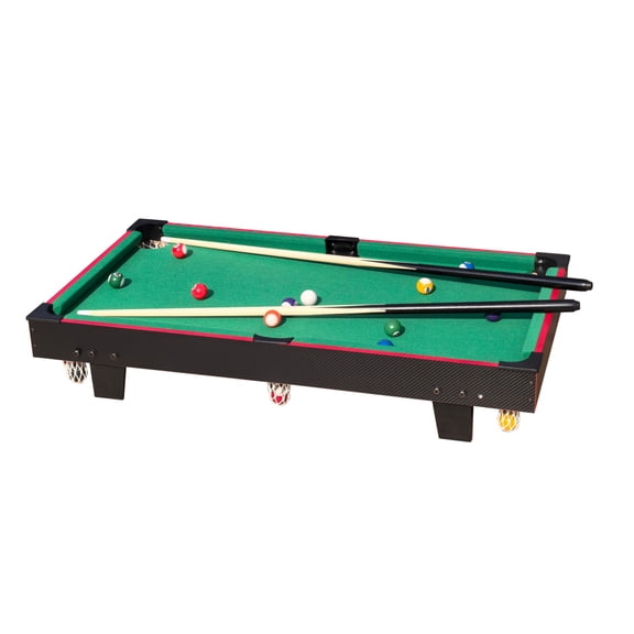 HUJHKIO 36" 2-in-1 Multi Game Table, Pool Table & Basketball Combo, Indoor Outdoor Family Game Room, Billiards & Hoop Sports Arcade for Kids Adults, Friends & Parent-Child Games, Space-Saving Design