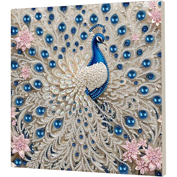 HUJTYs Pearl Diamond Art Painting Kit with Frame 9.84x9.84 Inch ...