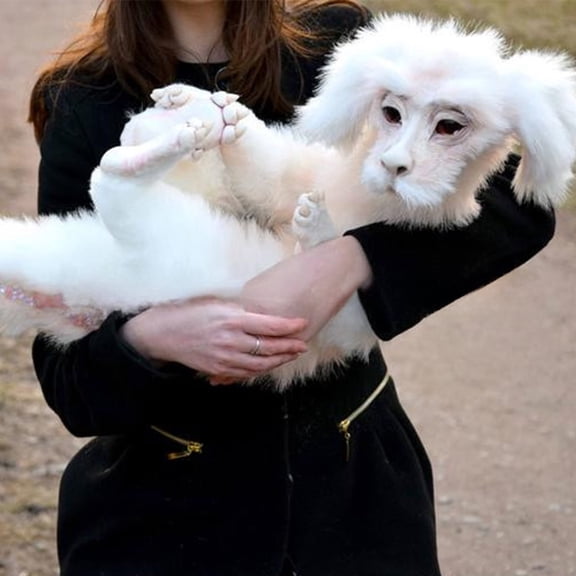 HUJTYs Plush Stuffed Doll, Endless Falcolon Doll, Cute White Dragon Plush Toy, Handmade Plush Toy.