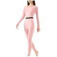 thumbnail image 1 of HUJlwoi 2 Piece Outfits Womens Thermal Base Layer Set Cotton Tops and Bottoms Pajama Set Slim Fit Basic Sleepwear for Cold Weather, 1 of 7