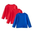 thumbnail image 1 of HUJlwoi 3 Pack Toddler Girls Boys Long Sleeve Shirts Casual Solid Color Crew Neck Tee Tops Infant Baby Fall Winter Clothes 12M-11Y, 1 of 7
