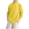 thumbnail image 1 of HUJlwoi Baby Girl Mock Neck Undershirt Comfy Thermal Long Sleeve Layering Tops Toddler Boy Basic Base Layer Shirts 4-16 Years, 1 of 4