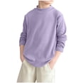 thumbnail image 1 of HUJlwoi Baby Girl Mock Neck Undershirt Comfy Thermal Long Sleeve Layering Tops Toddler Boy Basic Base Layer Shirts 4-16 Years, 1 of 4