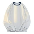 thumbnail image 1 of HUJlwoi Big and Tall Mens Shirts Lightheight Crew Neck Tee Casual Loose Long Sleeve Stretch Sweatshirts Basic Fall Winter Clothes, 1 of 4