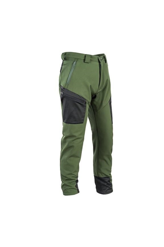 Cargo Pants for Men Color Block Fleece Lined Windbreaker Trousers Outdoor Fishing Travel Active Pants Zipper Pocket