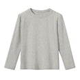 thumbnail image 1 of HUJlwoi Children Kids Crewneck Shirts Thermal Long Sleeve Fall Base Layer Tops Unisex Baby Casual Winter Undershirt 2-13 Years, 1 of 6