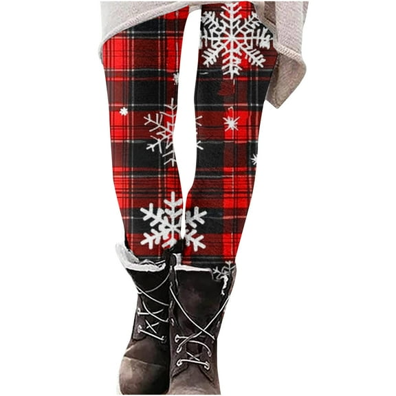 HUJlwoi Christmas Leggings for Women Printed High Waisted Soft Comfy Yoga Pants for Gym Workout Running Fashion Tights