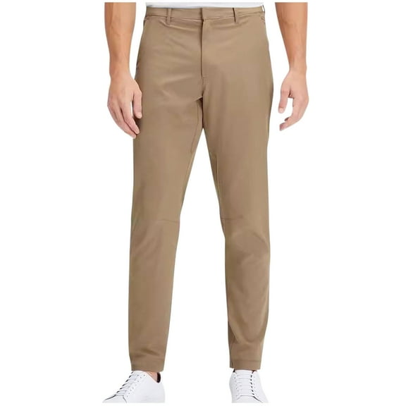 HUJlwoi Dress Pants for Men Tapered Stretch Chino Suit Slacks with Pocket Classic Fit Golf Business Casual Work Trousers