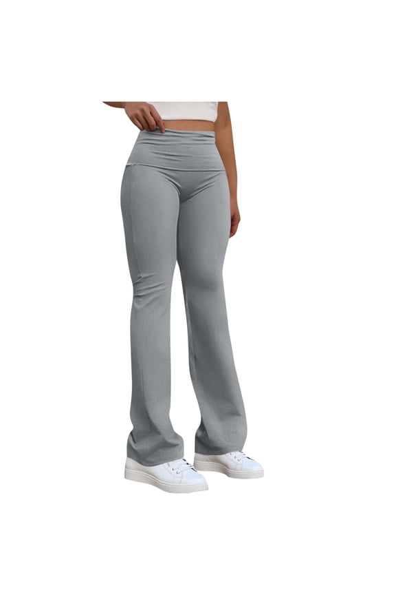 Flare Leggings for Women High Waist Butt Lifting Soft Yoga Pants Casual Stretchy Trousers Comfortable Trendy Tights