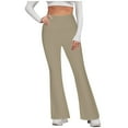 thumbnail image 1 of HUJlwoi Flare Leggings for Women Lightweight High Waist Butt Lifting Soft Yoga Pants Comfy Gym Athletic Bell Bottom Tights, 1 of 6