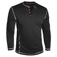 thumbnail image 1 of HUJlwoi Henley Shirts for Men Lightheight Color Block Long Sleeve Button T Shirt Regular Fit Casual Stretch Top Trendy Clothes, 1 of 6