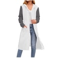 thumbnail image 1 of HUJlwoi Hoodies for Women Full Zip up Color Block Sweatshirts Fall Fashion Long Sleeve Jacket Coats with Pockets Winter Clothing, 1 of 5