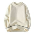 thumbnail image 1 of HUJlwoi Mens Crewneck Sweater Textured Knitted Long Sleeve Pullover Tops Thermal Comfy Fall Clothes Winter Warm Outfits, 1 of 3