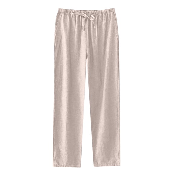 HUJlwoi Mens Pajama Pants Lightweight Elastic Waist Loose Comfortable Pj Bottoms with Pockets Soft Loungewear S-XXL